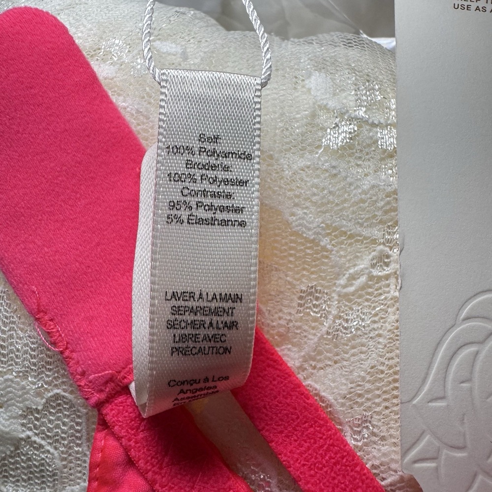 VS For Love & Lemons‎ Graphic Hearts Underwire Unlined Bra Size Large NWT - Picture 10 of 12